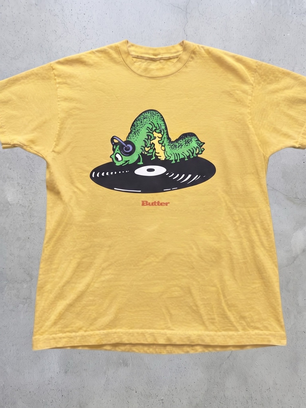 Caterpillar Music Graphic T-Shirt Gildan
Cotton Mustard Yellow Tee